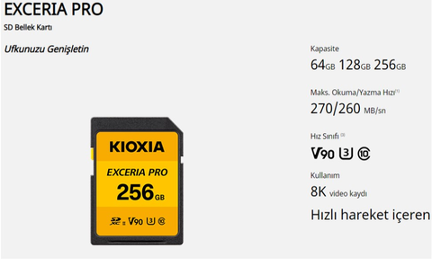 Kioxia EXCERIA PRO SD Card 128 GB UHS-II V90
