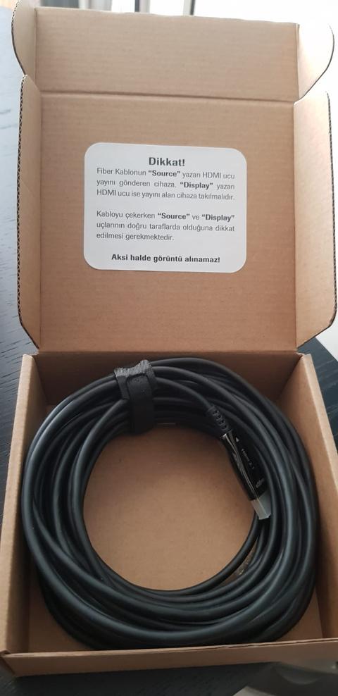 [SATILDI] Paugge Ultra Sertifikalı AOC Fiber Hdmi 2.1 Kablo ( 10 Metre )