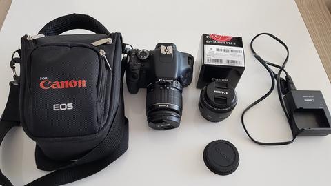 Canon 600D + 18-55 IS II lens + 50mm