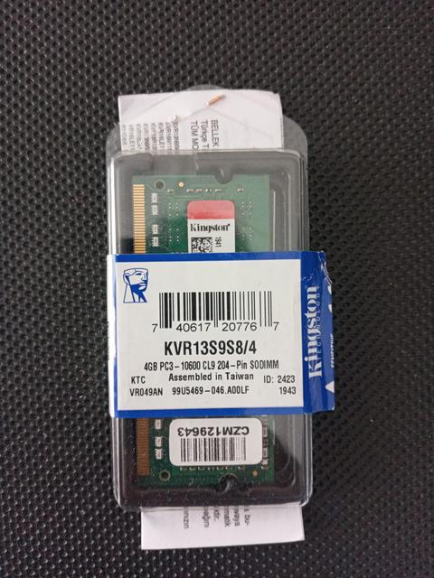 [SATILDI] KVR13S9S8/4 4GB PC3 1060 CL9 204 - Pin S0DIMM