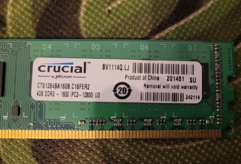 [SATILDI] Crucial 4 GB DDR3 1600 MHz Ram