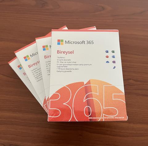 Microsoft 365 Bireysel Yıllık Abonelik Orjinal Jelatinli Kutusunda 600 TL