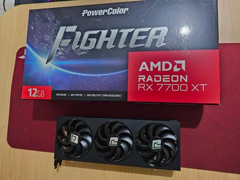 RX 7700 XT AMD RADEON POWERCOLOR FIGHTER 12G OC