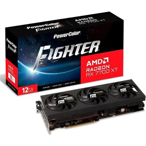 RX 7700 XT AMD RADEON POWERCOLOR FIGHTER 12G OC