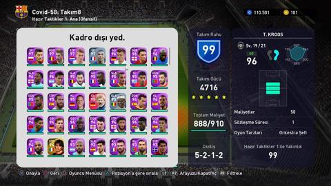 PES 2021 MyClub Kadrosu + Oyun