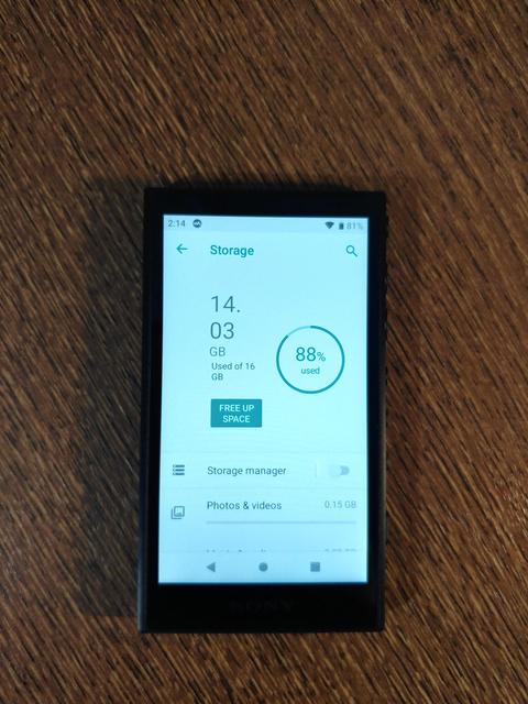 Sony NW-A105 16 GB Android Muzik Calar