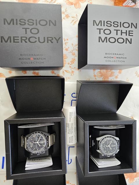 Swach Omega moonSwatch mercury ve moon modeli