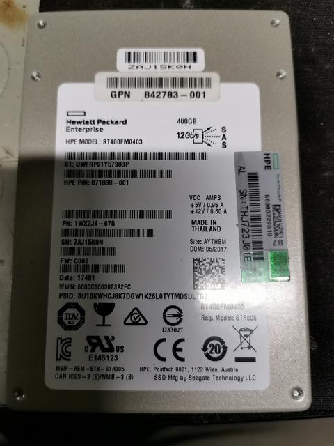 SERVER SSD ENTERPRİSE ST400FM0403 HPE 400GB SAS 12Gbps