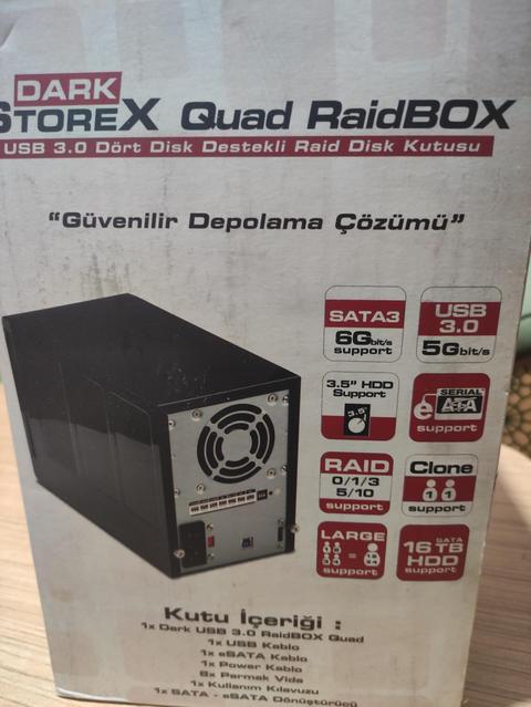 [SATILDI] Satılık Dark Quad RaidBox 4 x 3.5" HDD Yuvalı USB 3.0 - eSATA RAID Destekli HDD Kutusu