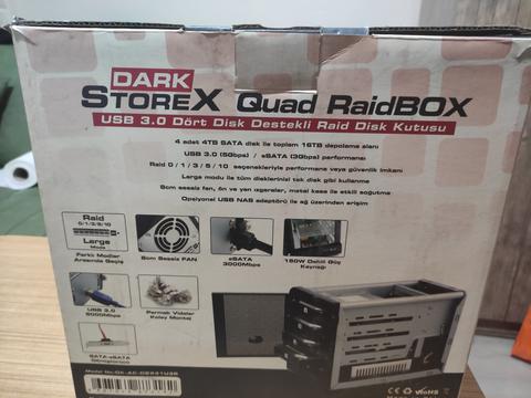 [SATILDI] Satılık Dark Quad RaidBox 4 x 3.5" HDD Yuvalı USB 3.0 - eSATA RAID Destekli HDD Kutusu
