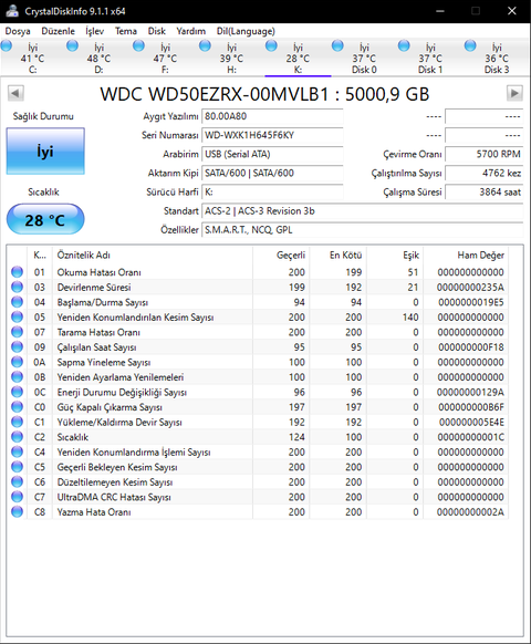 [SATILDI] WD 5TB HDD SATILIK