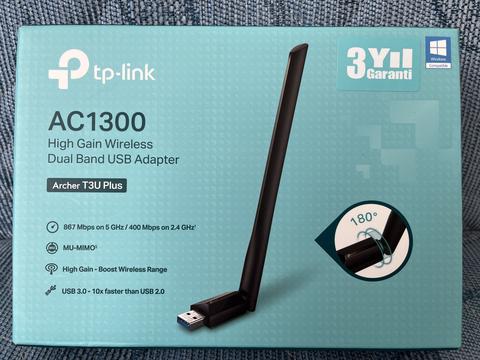 Tp-Link Archer T3U Plus AC1300 Mbps Kablosuz USB Adaptör