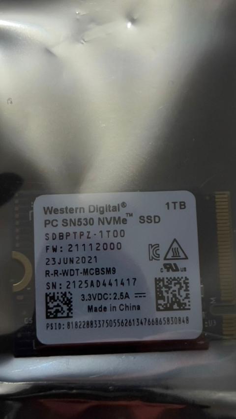 WD 1TB SSD STEAM DECK UYUMLU