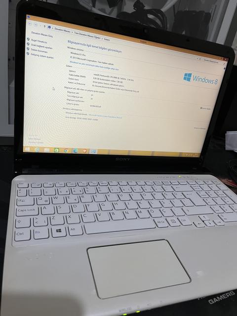 FİYAT DÜŞTÜ! Sony Vaio Laptop 240gb ssd 8gb ram