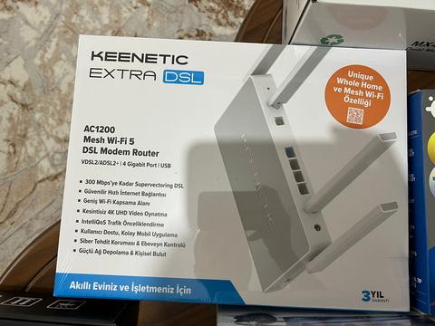 [SATILDI] SATILIK  sıfır kapalı kutu Keenetic Extra DSL Modem  1900 tl