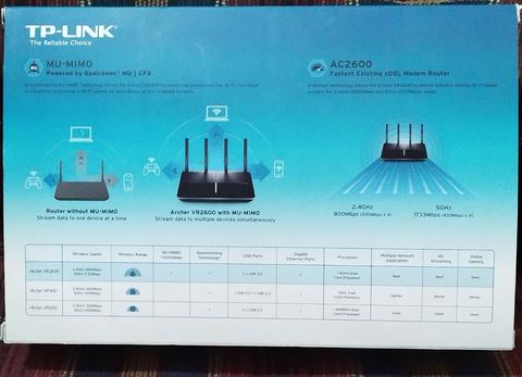 Tp-Link Archer VR2600 Wireless Gigabit VDSL/ADSL Fiber Modem Router