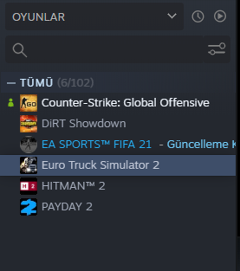 Fifa 21 + Csgo + Ets2 (Toplam 6 Oyun) | Steam Hesap