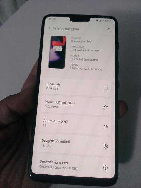 [SATILDI] OnePlus 6 (8/128 & TR Kayıtlı)