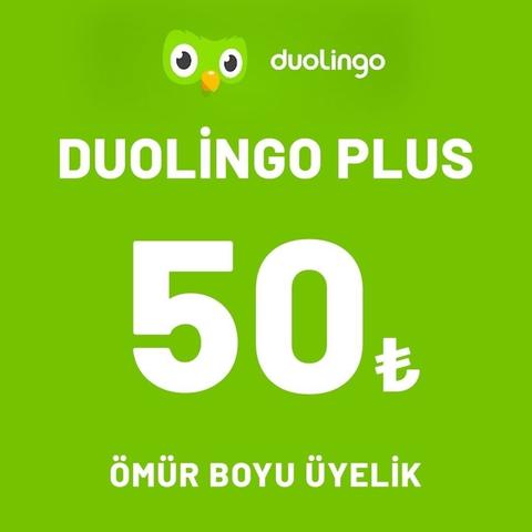 Ömür Boyu Duolingo Plus 50 TL | Kendi Hesabınıza | Garantili