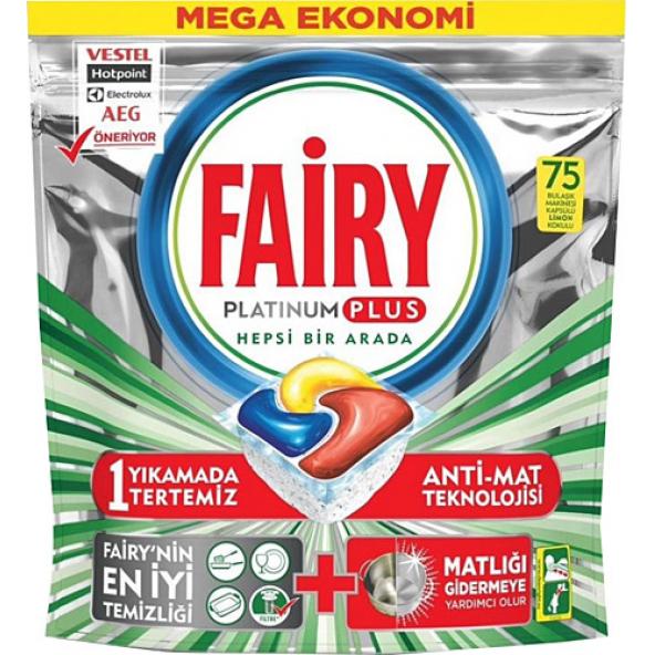 Fairy Platinum Plus 75'li Bulaşık Makinesi Tableti - 159 TL - BITTI