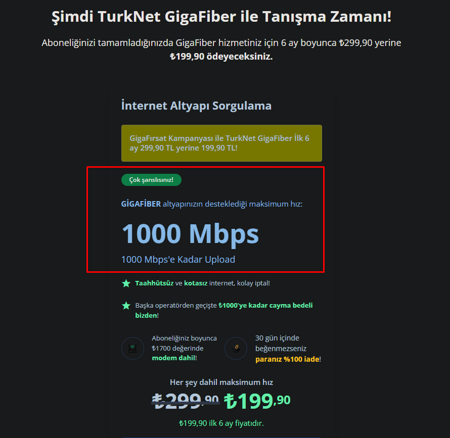 TürkNet İstanbul Bağcılar'a ne zaman gelecek? (GigaFiber)