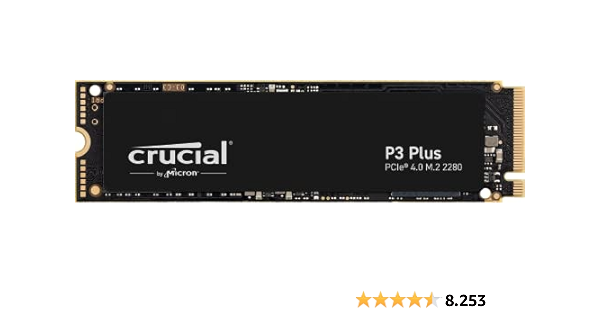 1102 TL(kargo vergi DAHİL) Crucial 1TB P3 Plus Serisi NVMe M.2 SSD (Okuma 5000MB/ Yazma 3600MB)