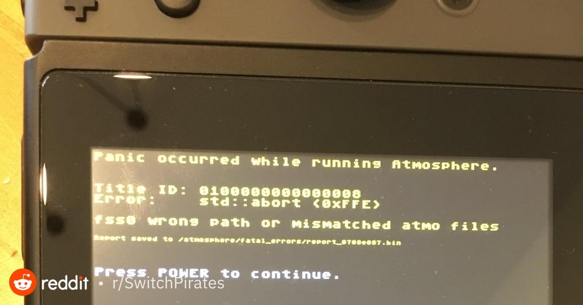 Nintendo Switch Error