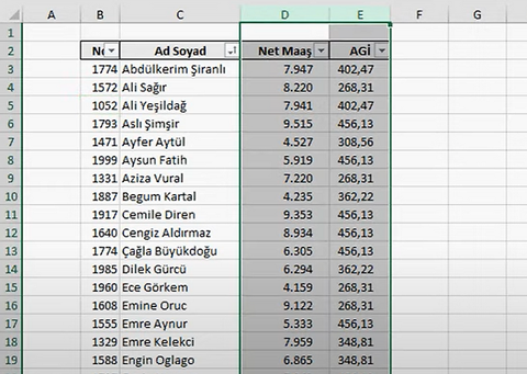 Excel Bir Sayfadan Başka Sayfaya Veri Aktarma