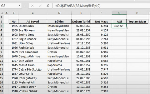 Excel Bir Sayfadan Başka Sayfaya Veri Aktarma