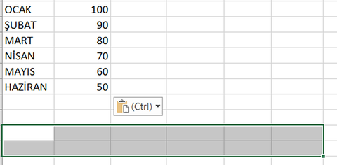 Excel’de DEVRİK_DÖNÜŞÜM işlevi (sutun verisini satıra yazdırma)