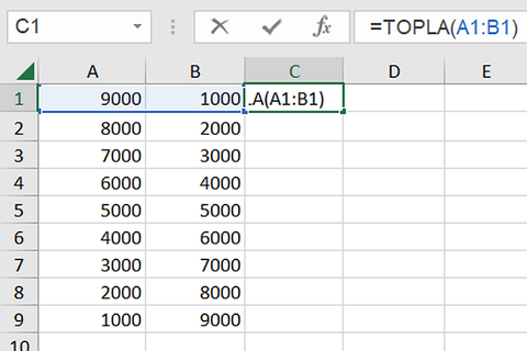 Excel’de Otomatik Formül Doldurma