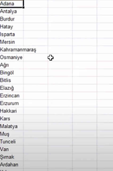 Excel’de Hücreye açılır liste ekleme(Listbox)