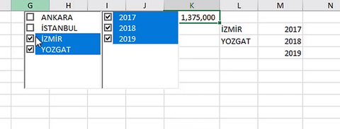 Excel'de Listbox İle Çoklu Seçim Yapmak