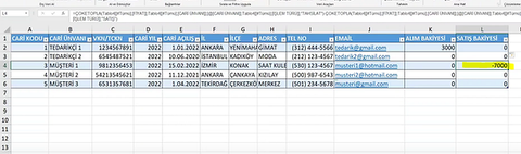 Excel ile Alacak-Verecek Takibi