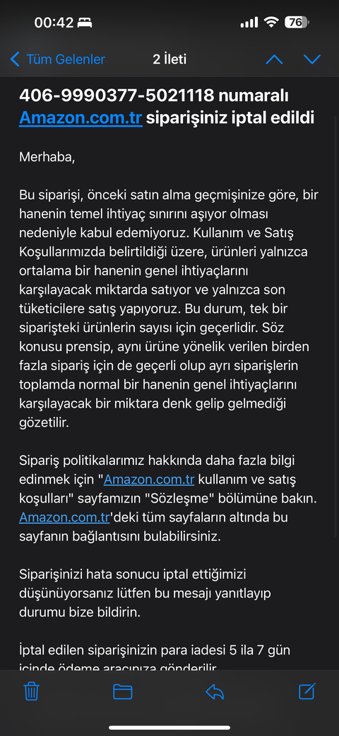 Amazon Türkiye’nin yaşattığı mağduriyet.