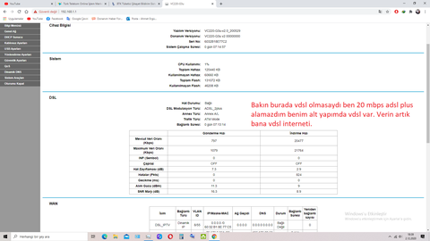 Bu hattımda vdsl var mı?