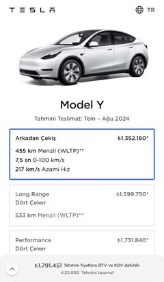 TESLA MODEL Y SR HAKKINDA...