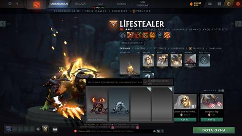 Satılık 1.9k mmr 5k bs zibilyon tane eşsiz skin ile hesap :)