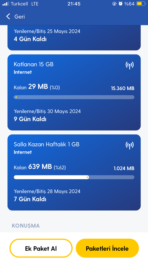 TÜM OPERATÖRLER 4,5G HIZ TESTİ [ANA KONU] 5G YE DOĞRU ADIM ADIM