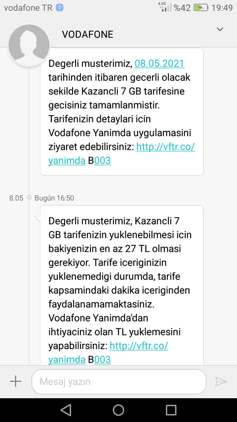 VODAFONE FATURASIZ GİZLİ TARİFE VE PAKETLER 2019 [SÜREKLİ GÜNCELLENECEKTİR]