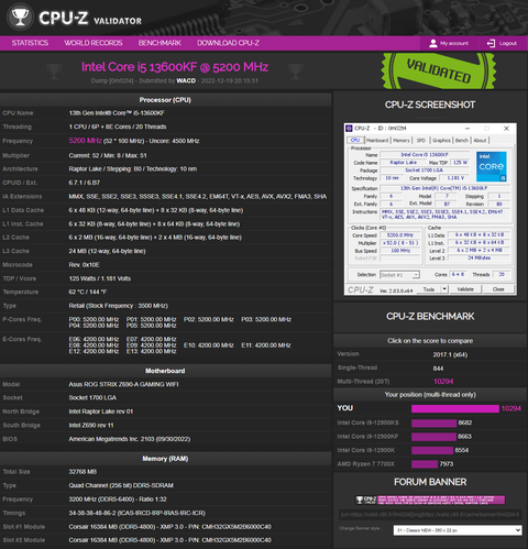 İşlemcilerin CPU-Z Benchmark Sıralamaları [ANA KONU]