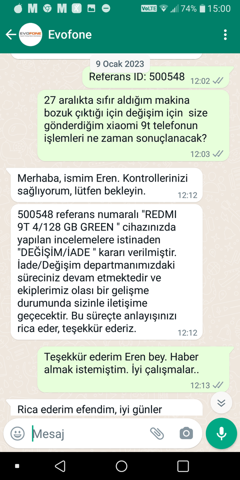 11 ayda 4 kez bozulan xiaomi 9t