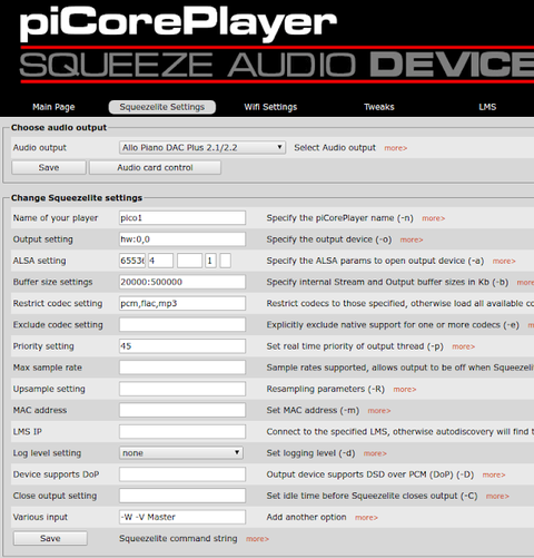 Raspberry Pi 4 için PiCorePlayer Ayarları