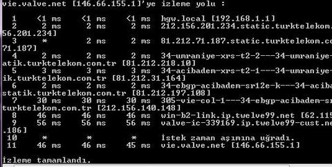 vie.valve.net ping sonucumuzu paylaşalım.