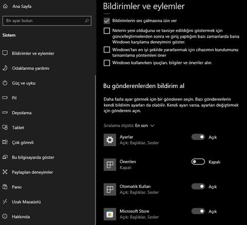 Windows 10 22H2 19045.3570 güncellemesi sonrası bildirim çubuğunda reklam görünmesi sorunu ve çözümü