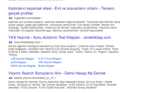 GOOGLE REKLAMLARI