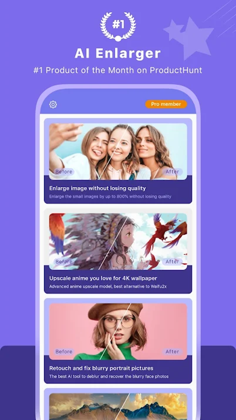 AI Enlarger: for Photo & Anime İçin PRO Kupon kodu