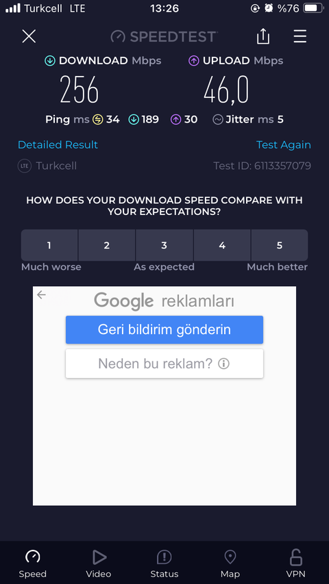 TÜM OPERATÖRLER 4,5G HIZ TESTİ [ANA KONU] 5G YE DOĞRU ADIM ADIM