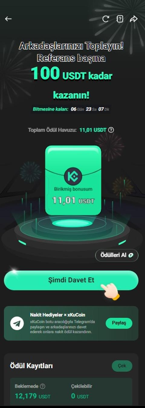 KuCoin, $Hediye++%100 USDT Earn++Komisyon İndirimi