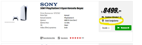 Ps5 - Mediamarket forum bornava stok girdi yakın olan alabilir. Online bitti bile / ss li